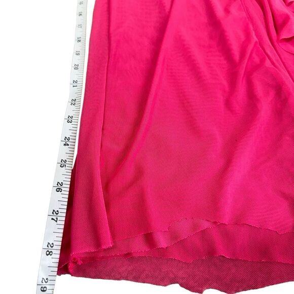 Fashion Nova Mesh Flounce Sunshine See Through Cover Up Pants in Fuchsia L NWT - Picture 10 of 13